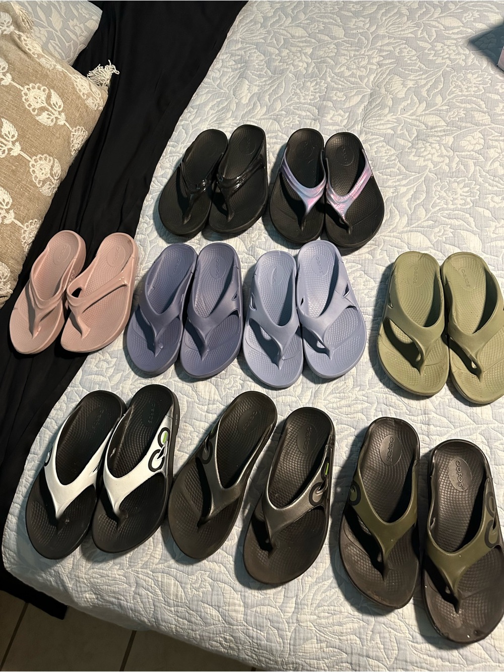 OOFOS flip flops … nine pair!!!